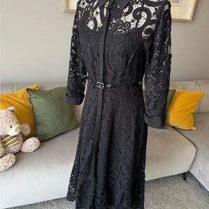 Nannette Black Lace Long Sleeve Dress